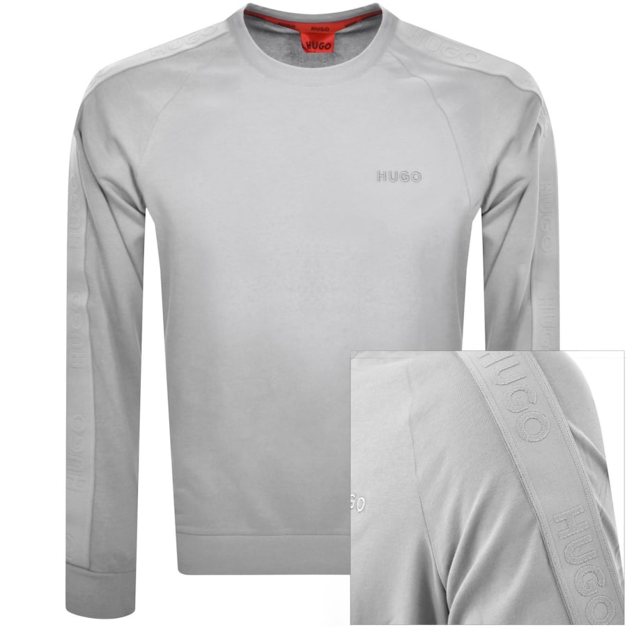 Image number 1 for HUGO Tonal Sweatshirt Grey