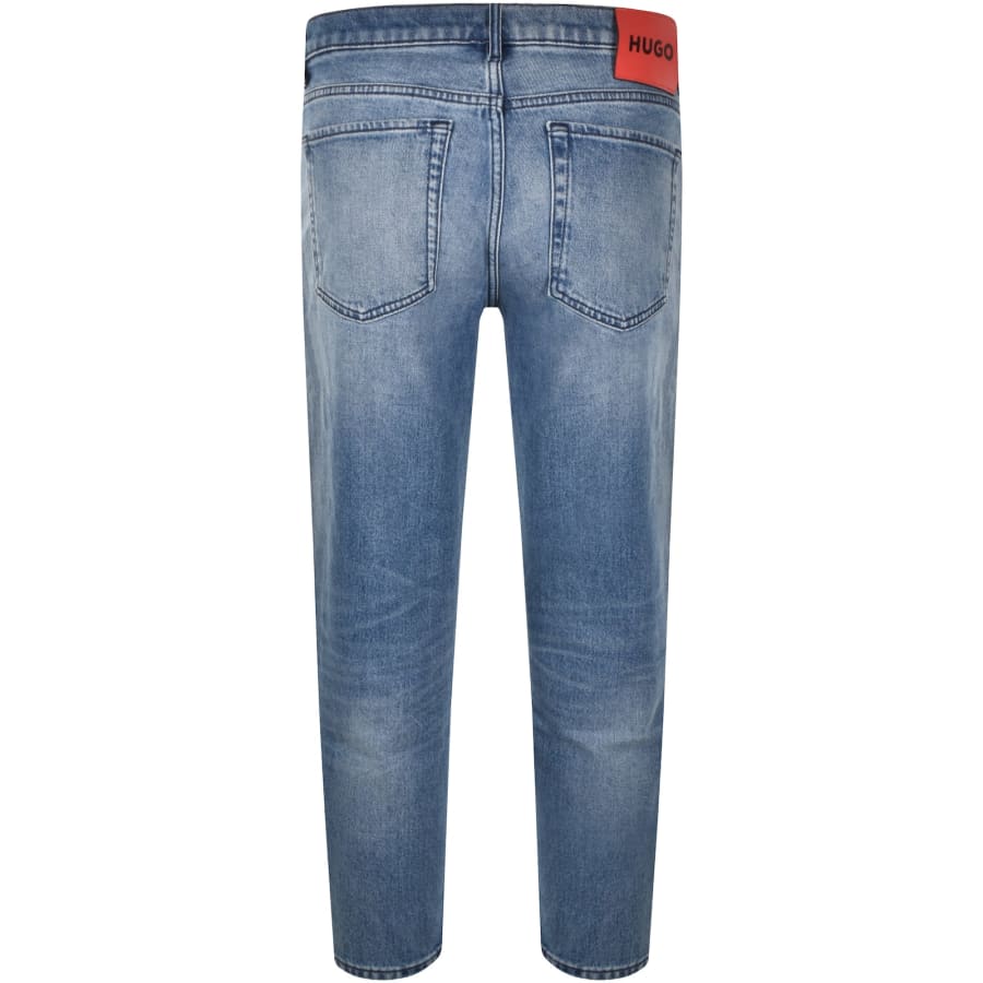 Image number 3 for HUGO 634 Tapered Fit Jeans Light Wash Blue