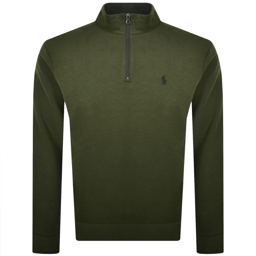 Image number 1 for Ralph Lauren Quarter Zip Sweatshirt Green
