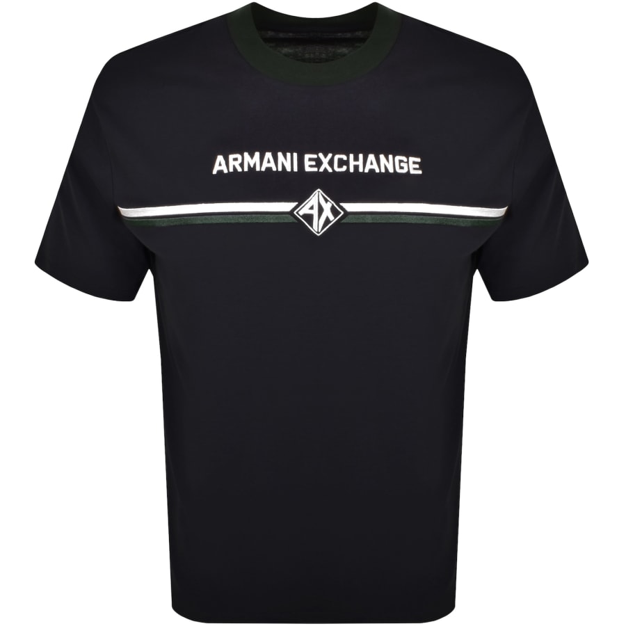 Image number 1 for Armani Exchange Logo T Shirt Navy