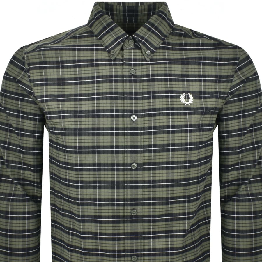 Fred Perry Oxford Long Sleeve Shirt Green