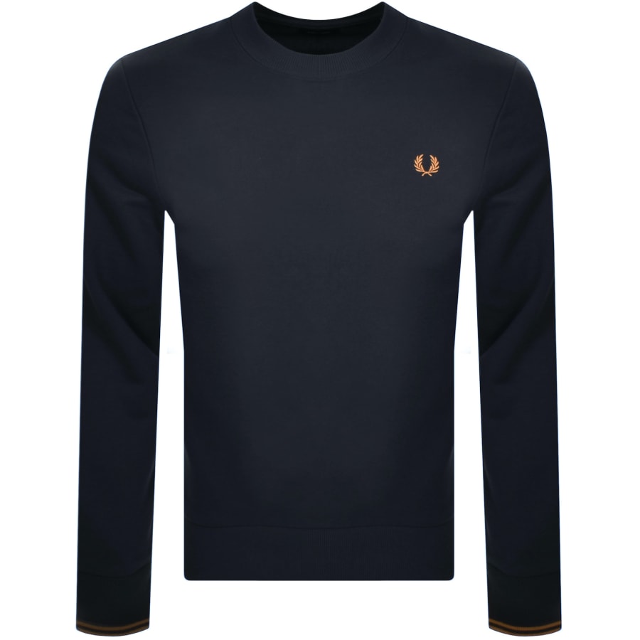 Image number 1 for Fred Perry Crew Neck Sweatshirt Navy
