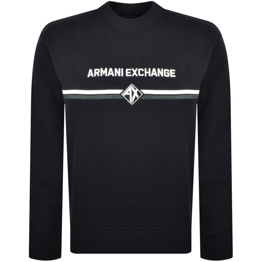 Image number 1 for Armani Exchange Logo Sweatshirt Deep Navy
