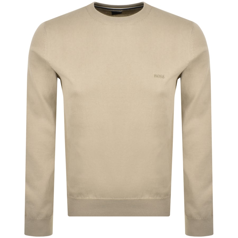Image number 1 for BOSS Pacas L Knit Jumper Light Beige