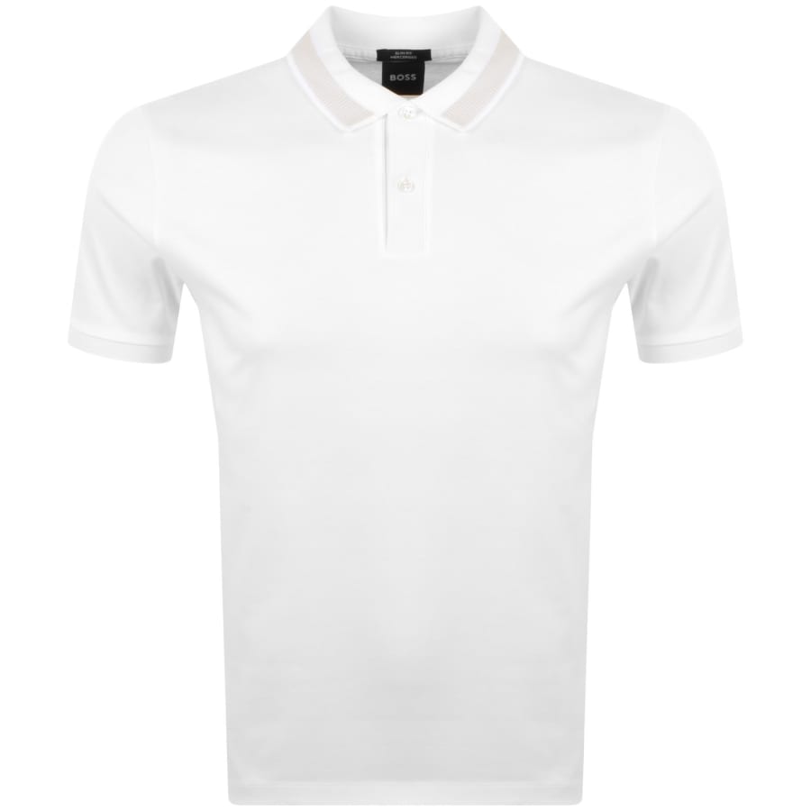 Image number 1 for BOSS H Phillipson Slim Fit Polo T Shirt White