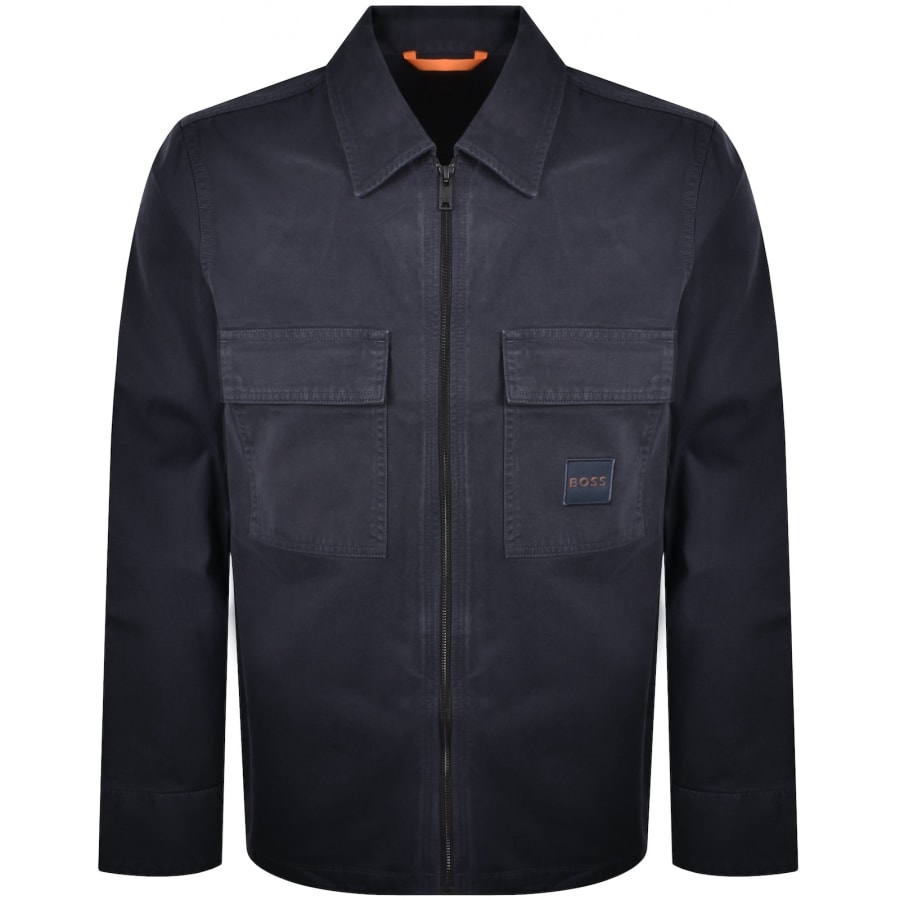 Image number 1 for BOSS Lovel Full Zip Overshirt Navy
