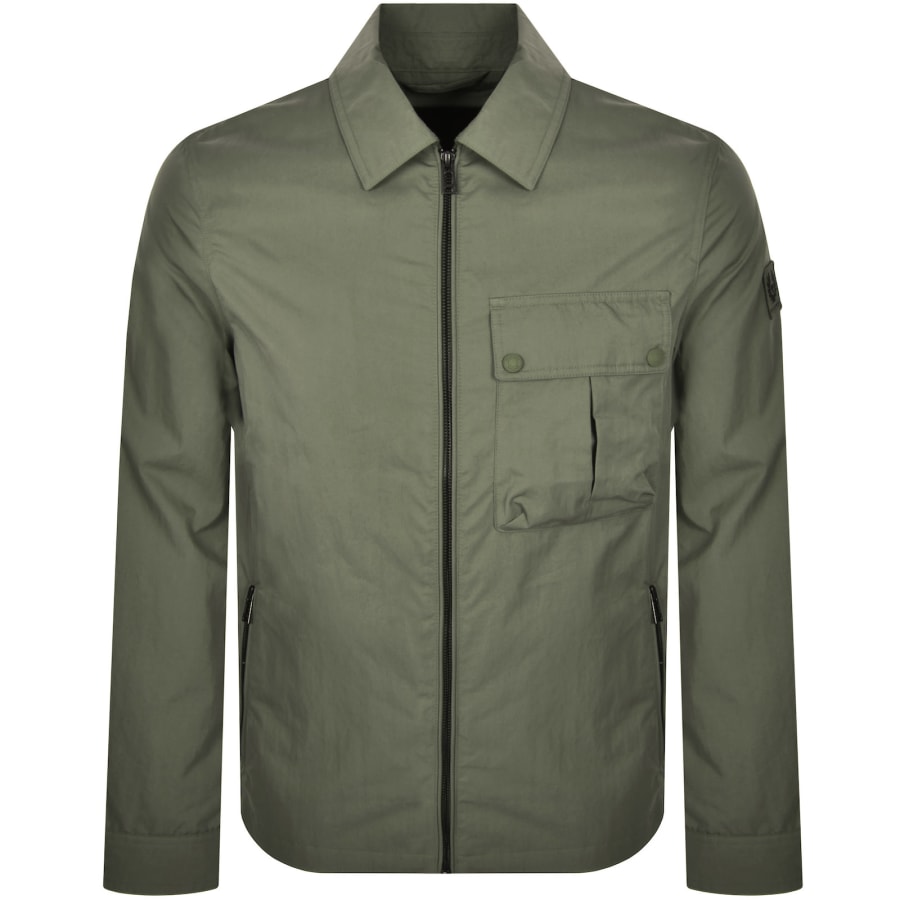 Image number 2 for Belstaff Drome Overshirt Surplus Green