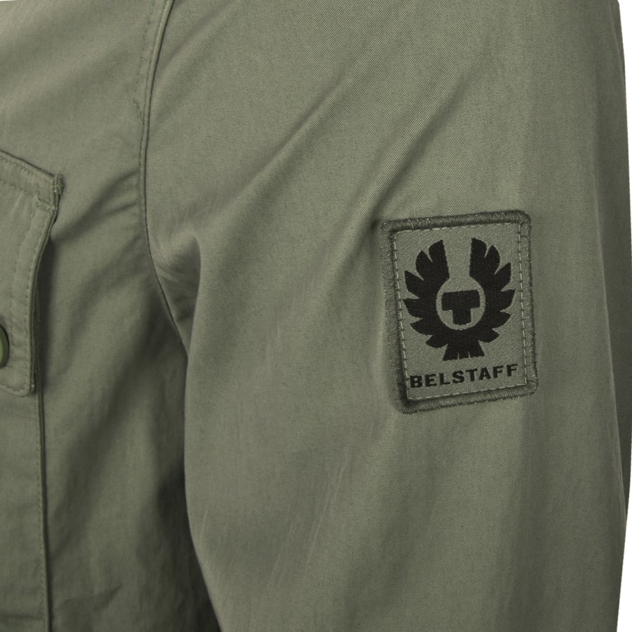 Image number 4 for Belstaff Drome Overshirt Surplus Green