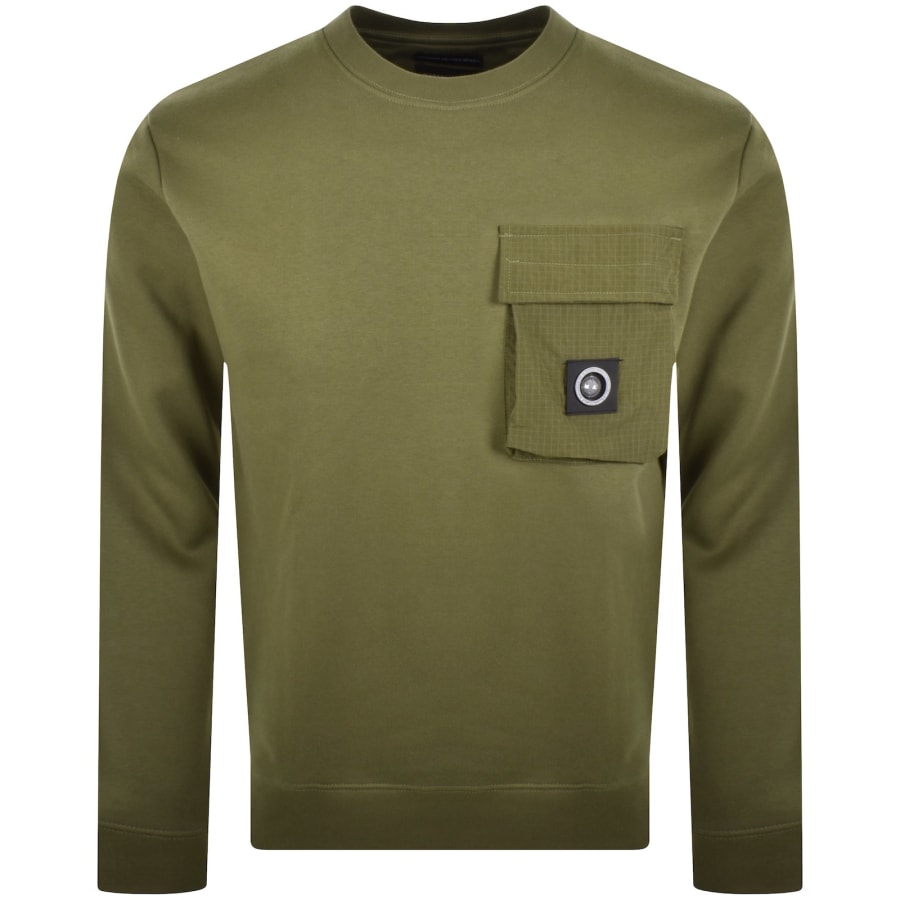 Image number 1 for Marshall Artist Nevado Crew Neck Sweatshirt Khaki