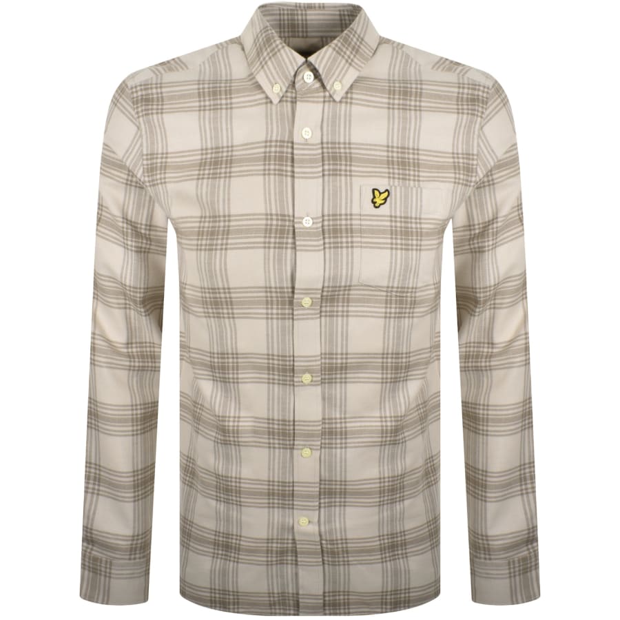 Image number 1 for Lyle And Scott Check Flannel Shirt Brown