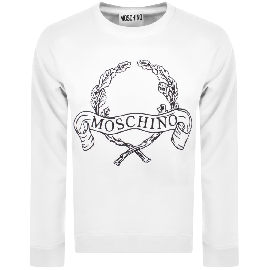 Image number 1 for Moschino Laurel Crown Sweatshirt White
