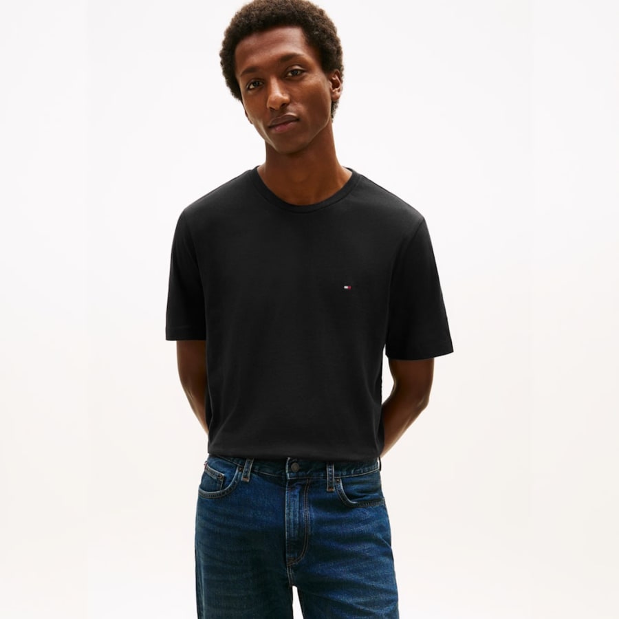 Image number 4 for Tommy Hilfiger Essential Solid T Shirt Black