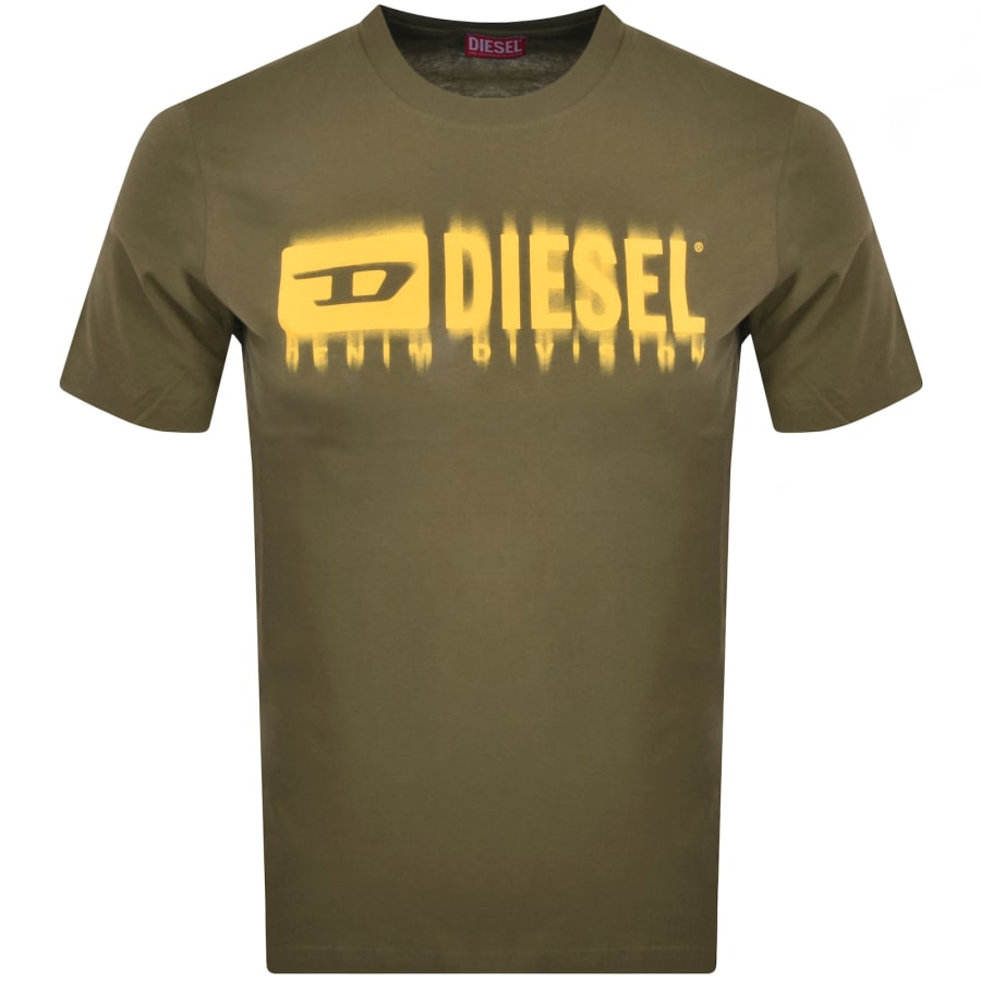 Image number 1 for Diesel T Adjust Q7 T Shirt Green