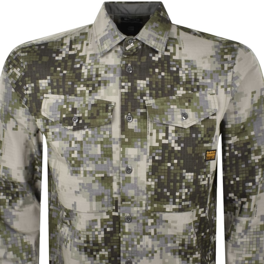 Image number 2 for G-Star Cargo Pocket Shirt Beige