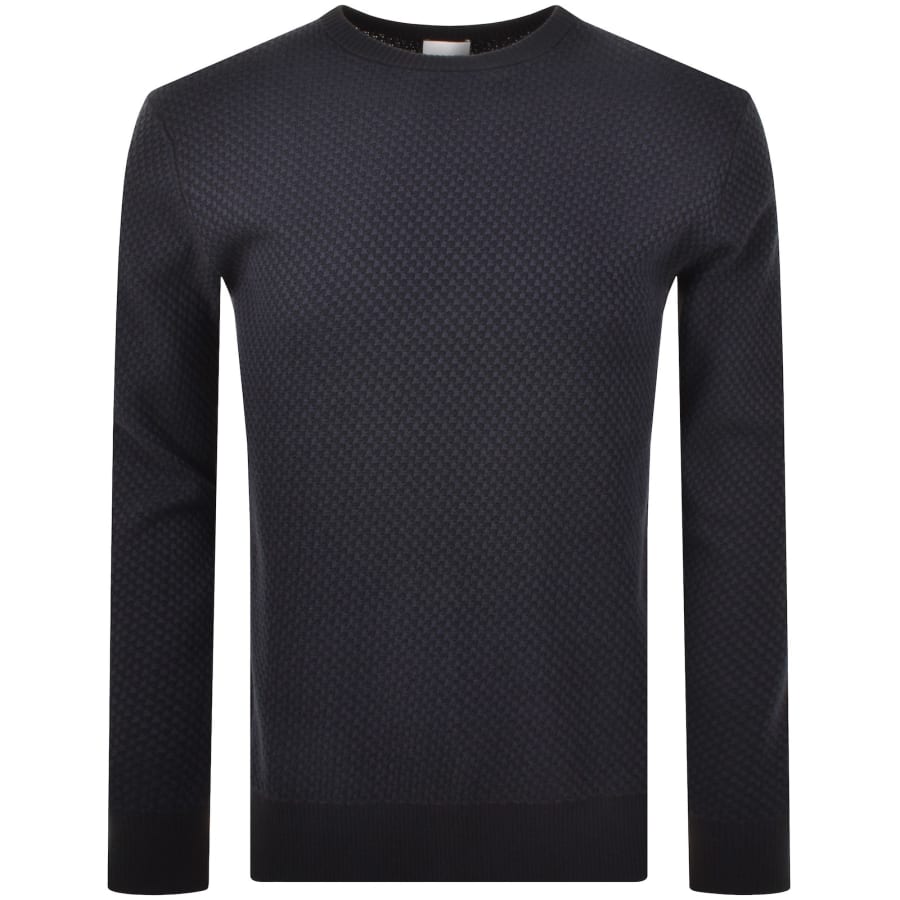 Image number 1 for Calvin Klein Two Tone Honeycomb Jumper Black