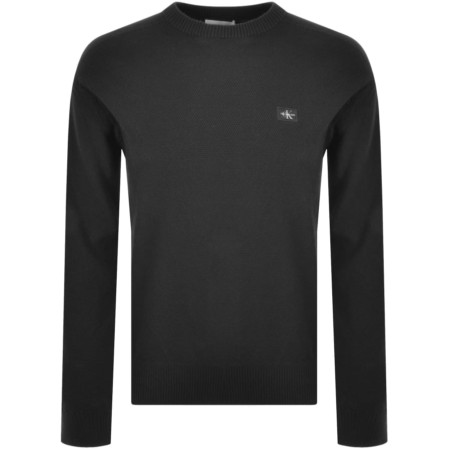 Image number 1 for Calvin Klein Jeans Texture Jumper Black
