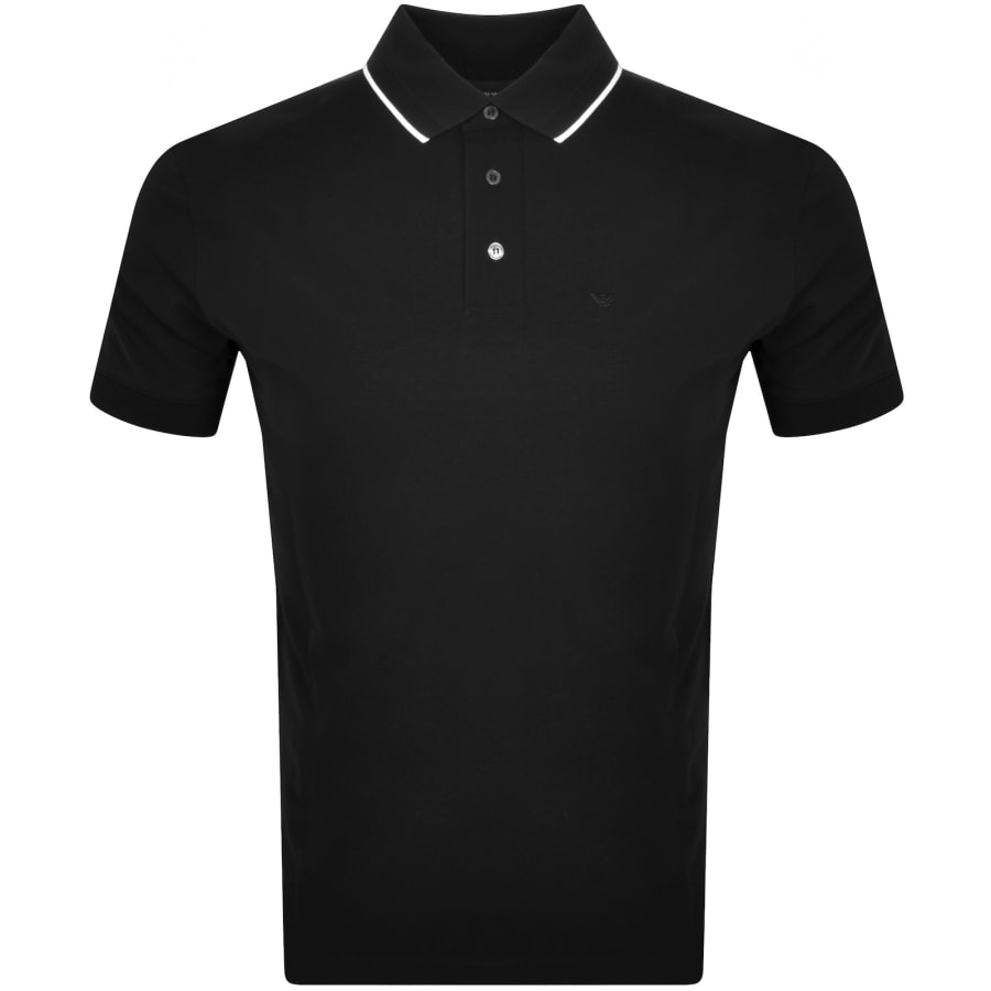 Image number 1 for Emporio Armani Short Sleeved Polo T Shirt Black