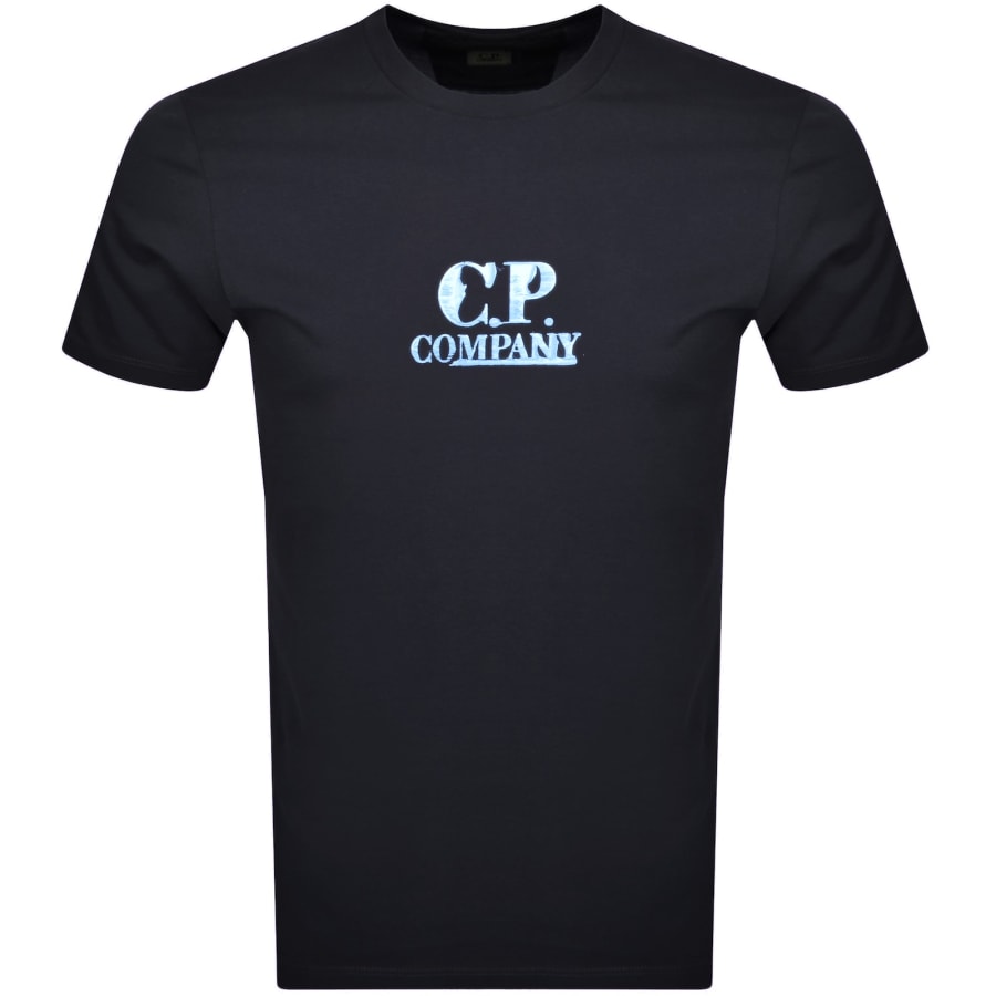 Image number 2 for CP Company Graphic Logo T Shirt Navy