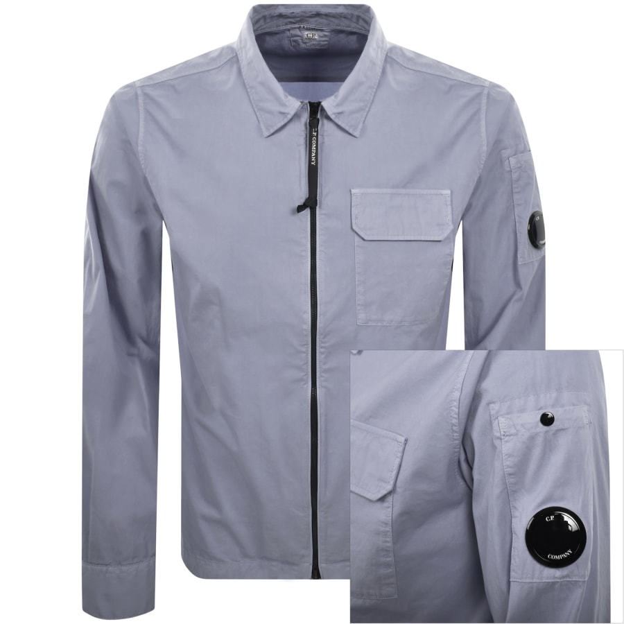 Image number 1 for CP Company Gabardine Overshirt Purple