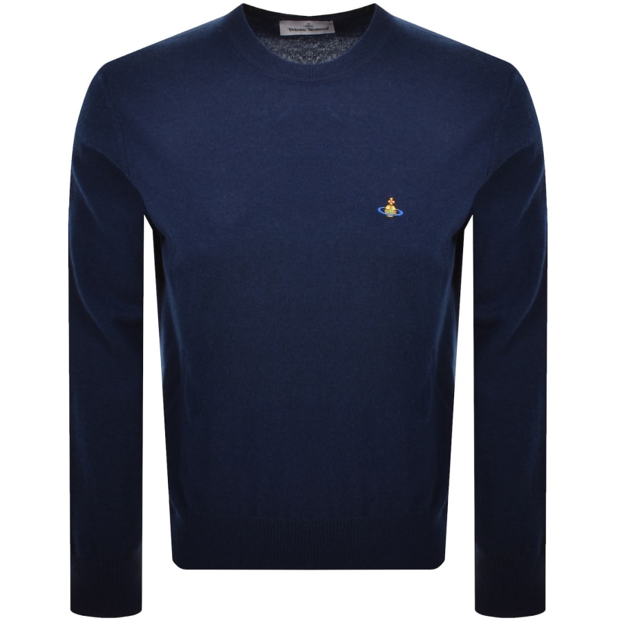 Image number 1 for Vivienne Westwood Alex Round Neck Jumper Navy