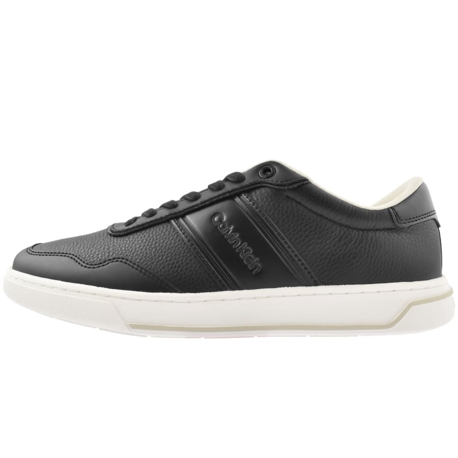 Image number 1 for Calvin Klein Low Top Logo Trainers Black