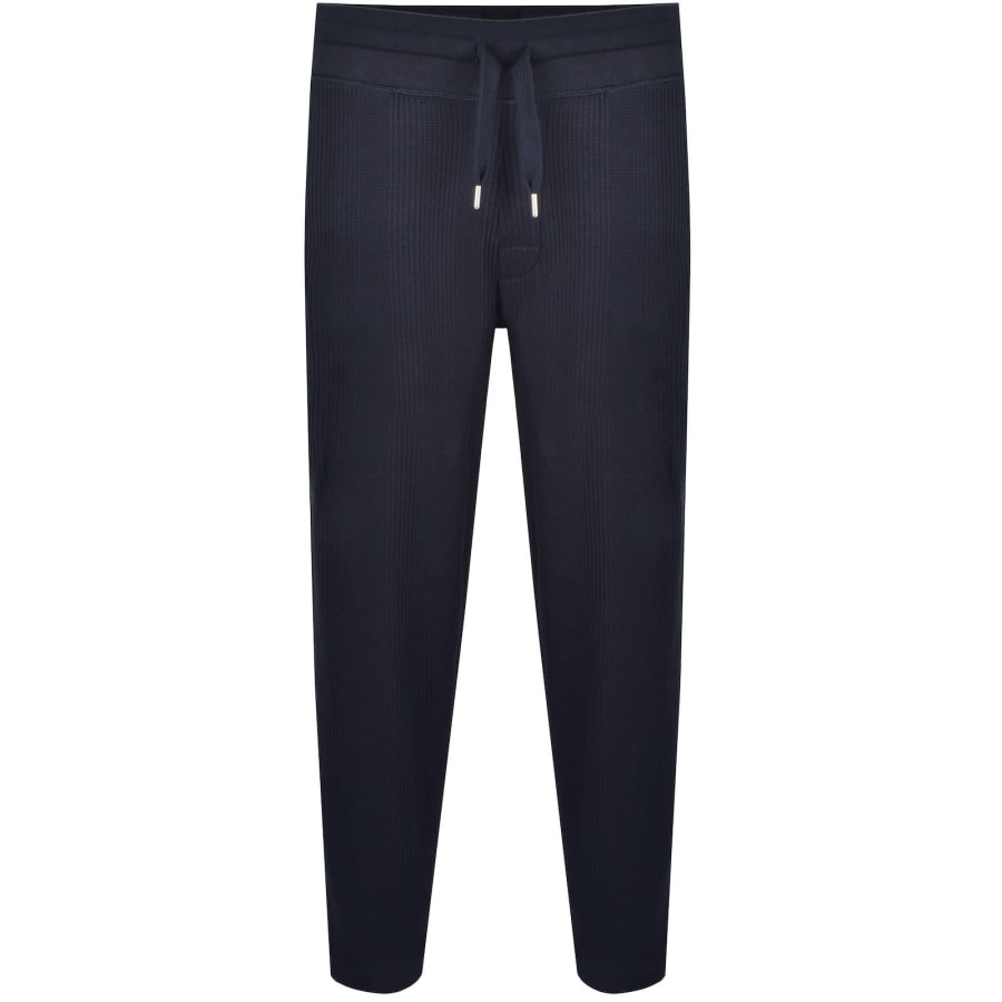 Image number 1 for BOSS Waffle Structure Joggers Navy