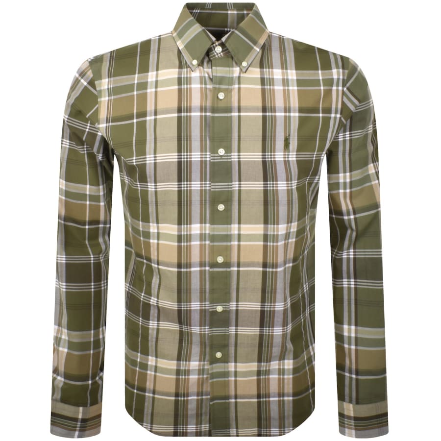 Image number 1 for Ralph Lauren Check Long Sleeve Shirt Green