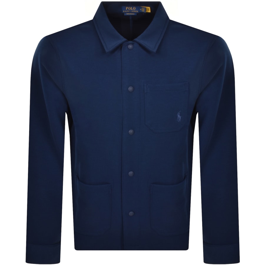Image number 1 for Ralph Lauren Long Sleeve Sport Overshirt Navy
