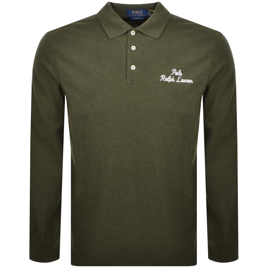 Image number 1 for Ralph Lauren Long Sleeved Polo T Shirt Green