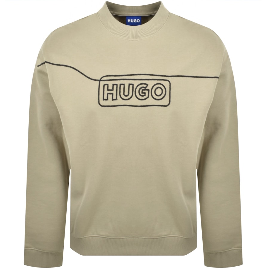 Image number 1 for HUGO Blue Noideryos Sweatshirt Medium Beige