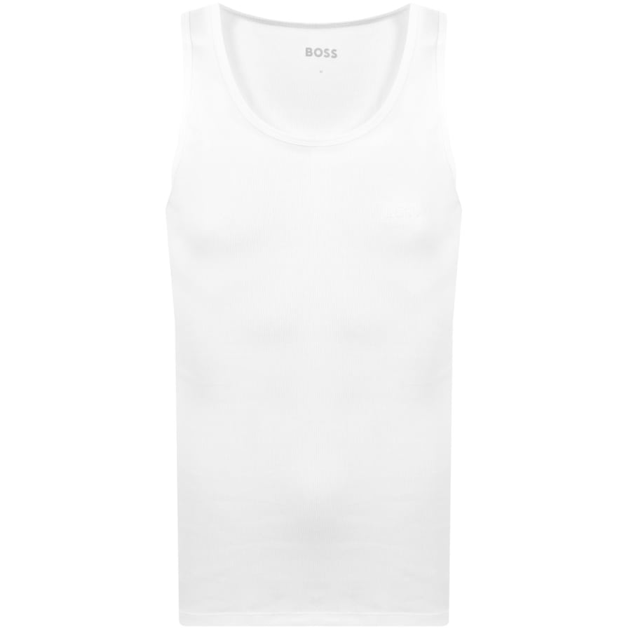 Image number 2 for BOSS ONE 3 Pack Ribbed Vests White