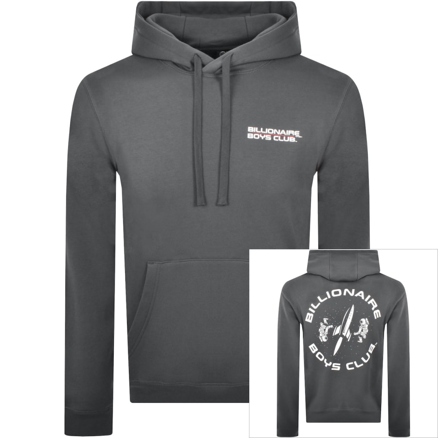 Image number 1 for Billionaire Boys Club Rocket Logo Hoodie Grey