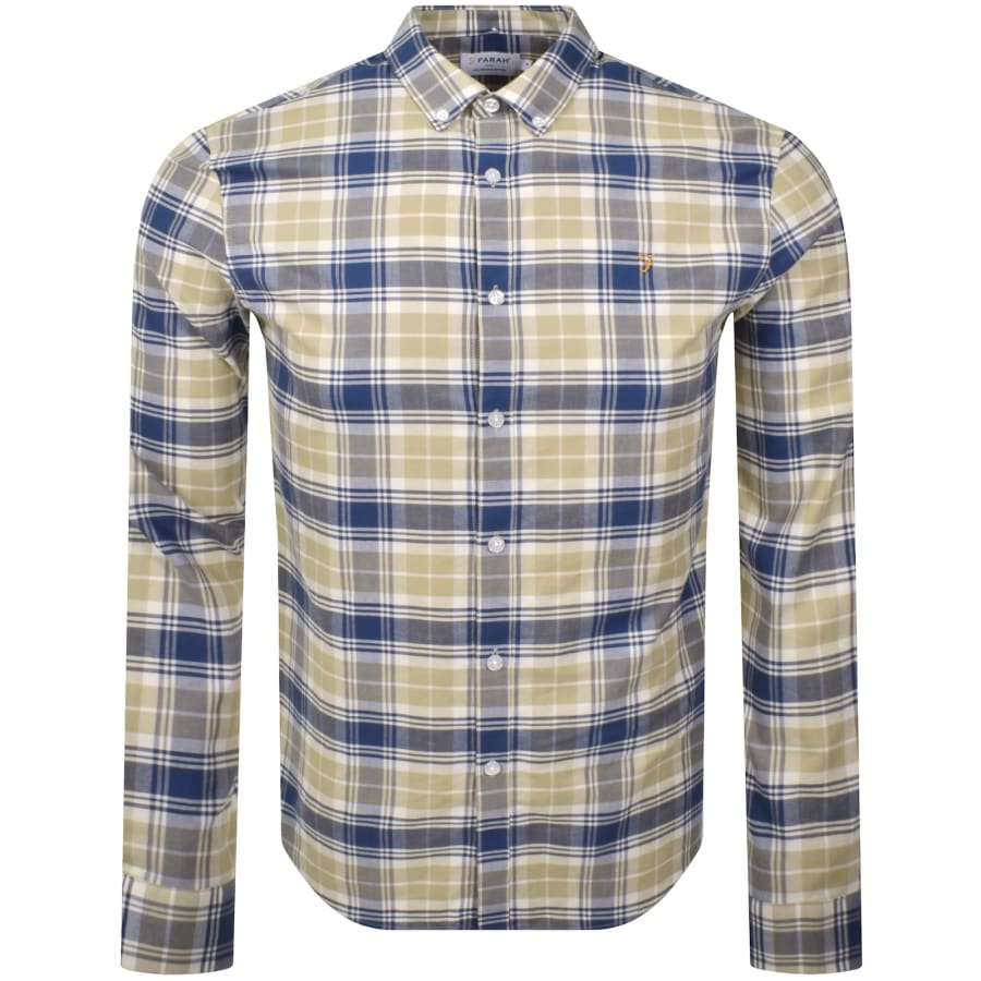Image number 1 for Farah Brewer Long Sleeve Shirt Beige