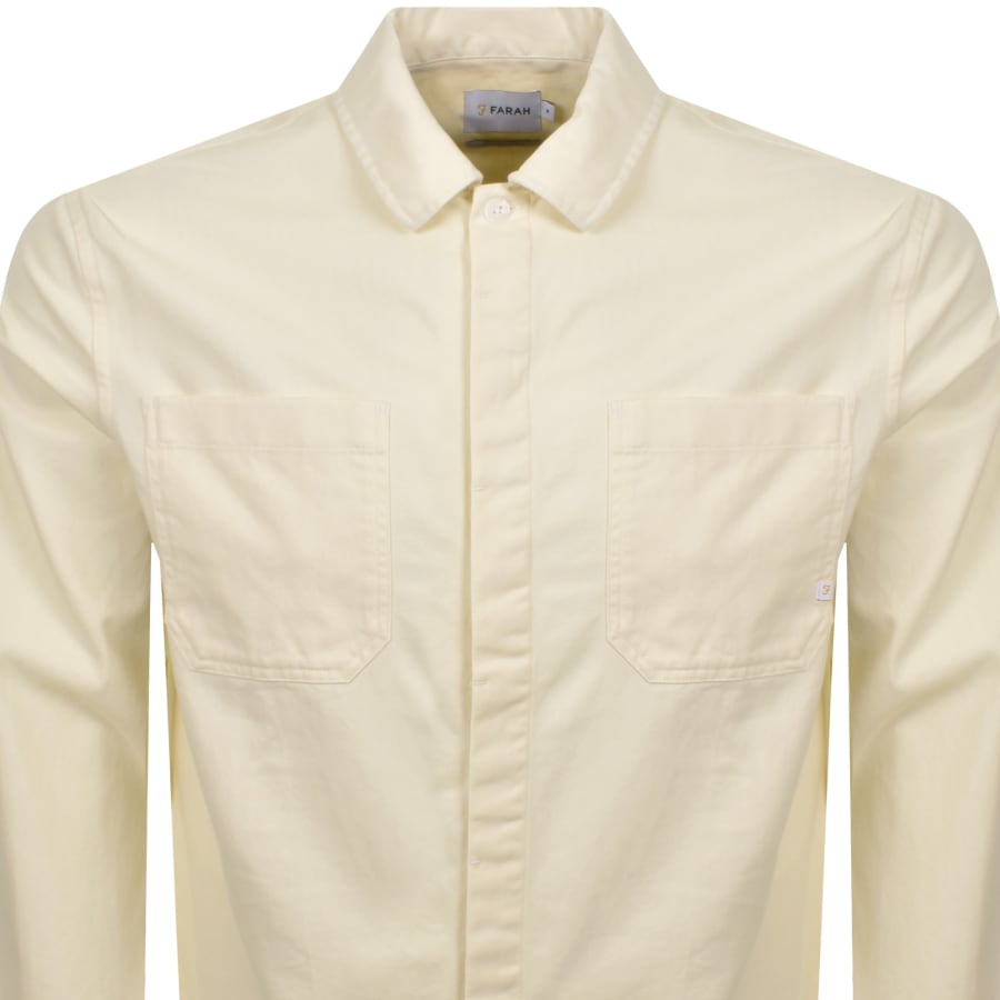 Image number 2 for Farah Leon Overshirt Cream