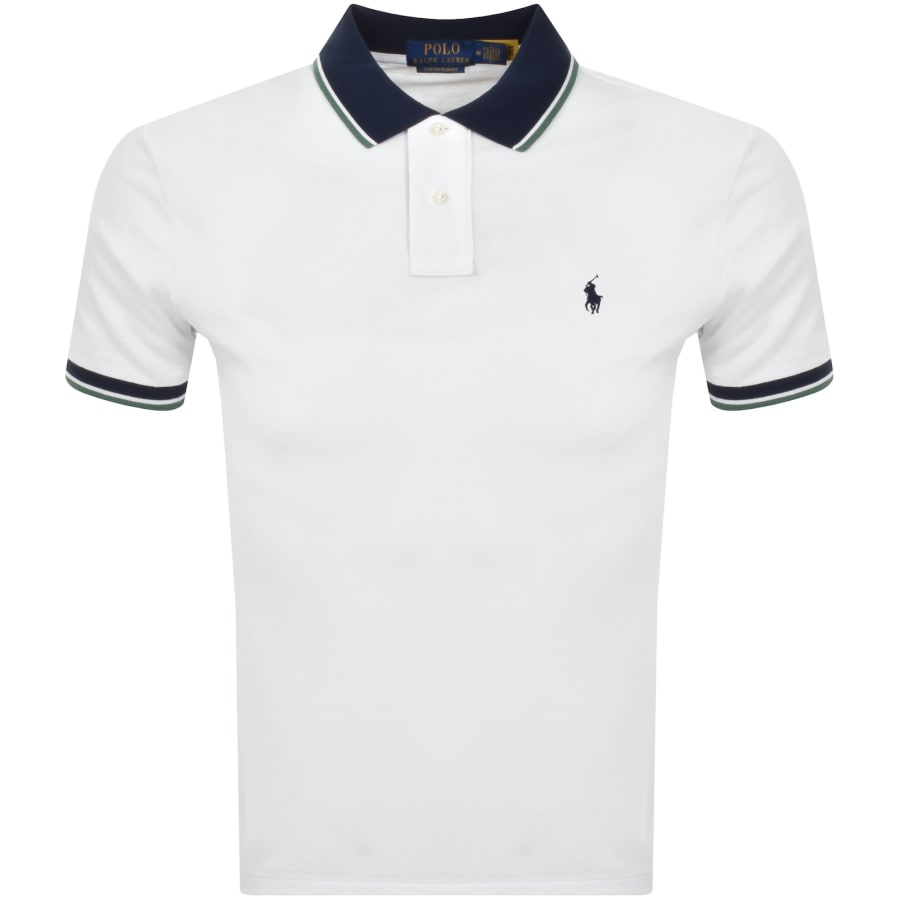 Image number 1 for Ralph Lauren Custom Slim Fit Polo T Shirt White