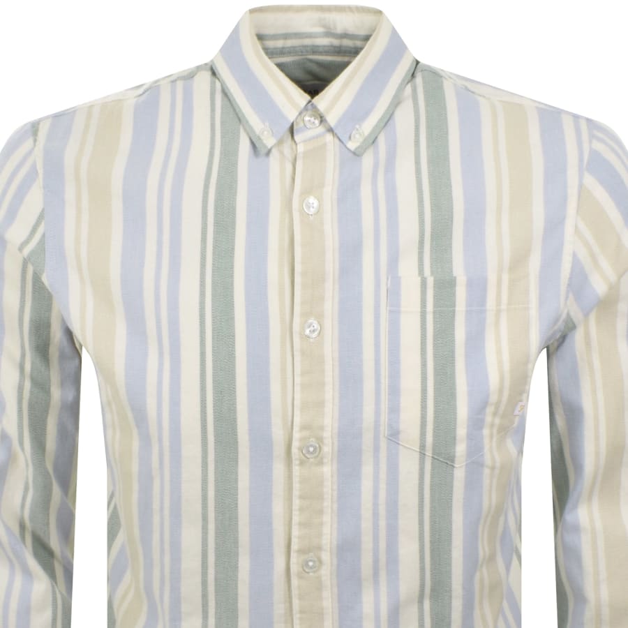 Image number 2 for Farah Steen Long Sleeve Shirt Beige