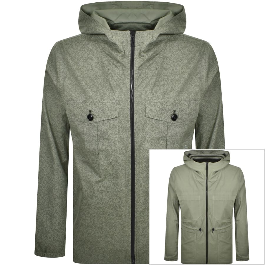 Image number 1 for Paul Smith Reversible Hooded Jacket Green
