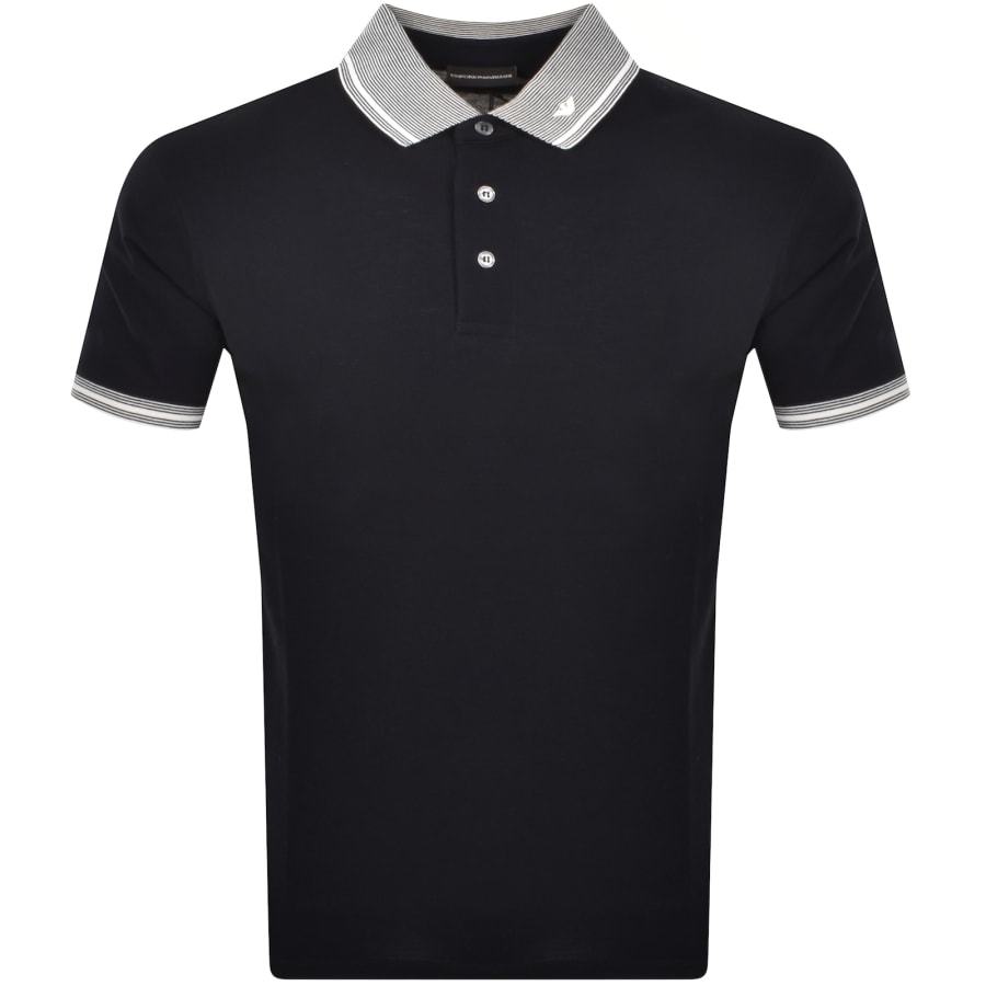 Image number 1 for Emporio Armani Short Sleeved Polo T Shirt Navy