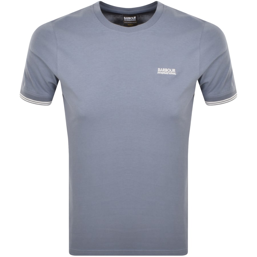 Image number 1 for Barbour International Philip Tipped T Shirt Blue