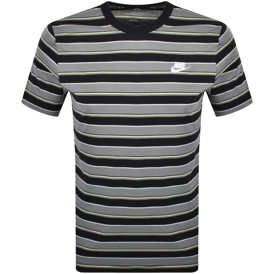 Image number 1 for Nike Club Stripe T Shirt Black