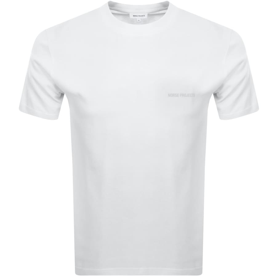 Image number 1 for Norse Projects Johannes Logo Print T Shirt White