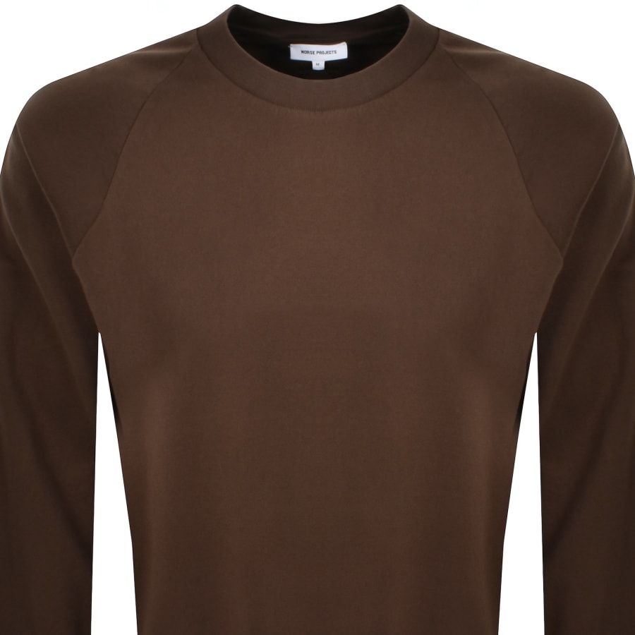 Image number 2 for Norse Projects Marten Relaxed Fit Sweatshirt Brown