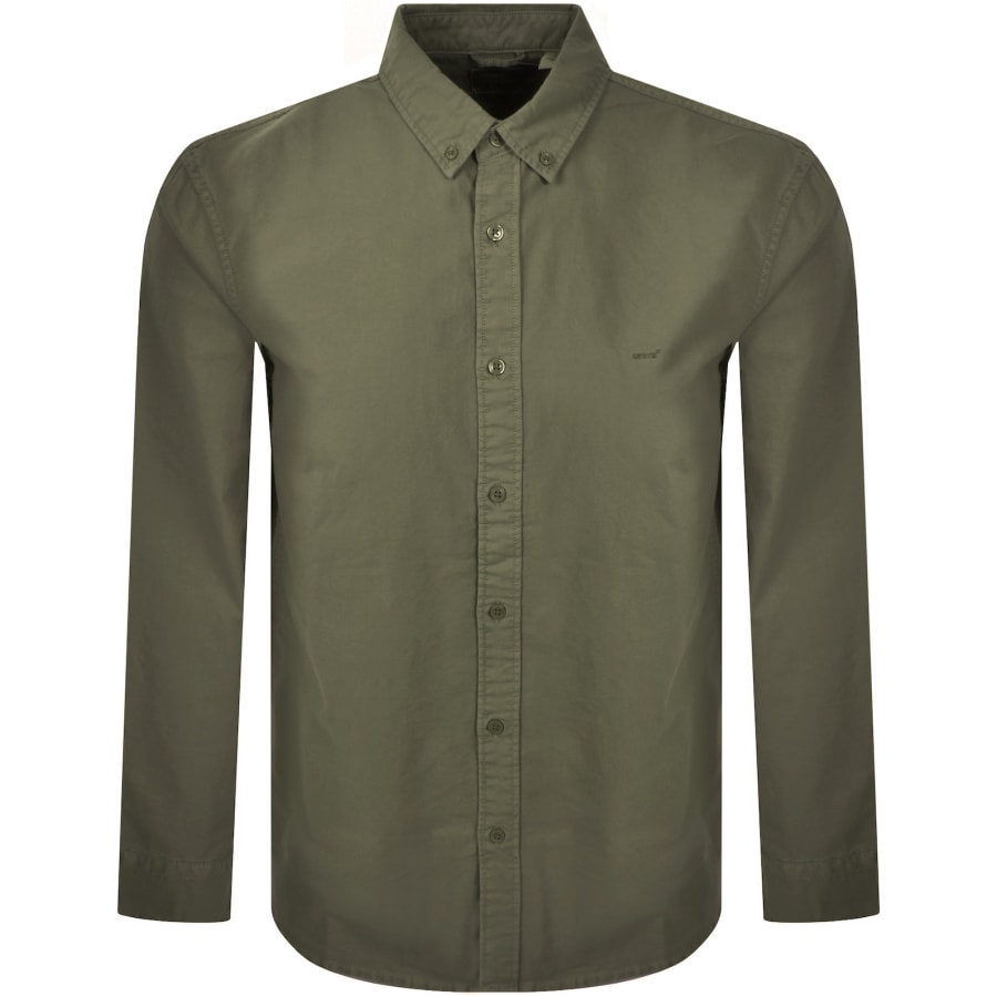 Image number 1 for Levis Authentic Button Down Shirt Green