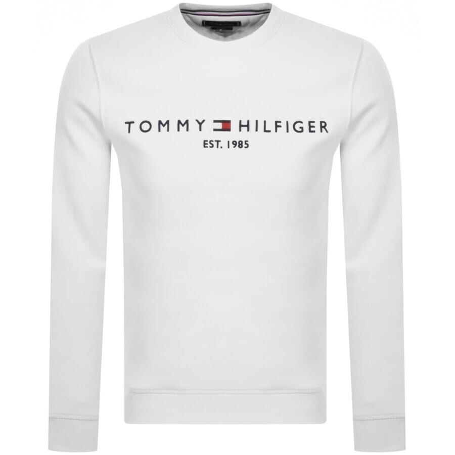 Image number 1 for Tommy Hilfiger Logo Sweatshirt White