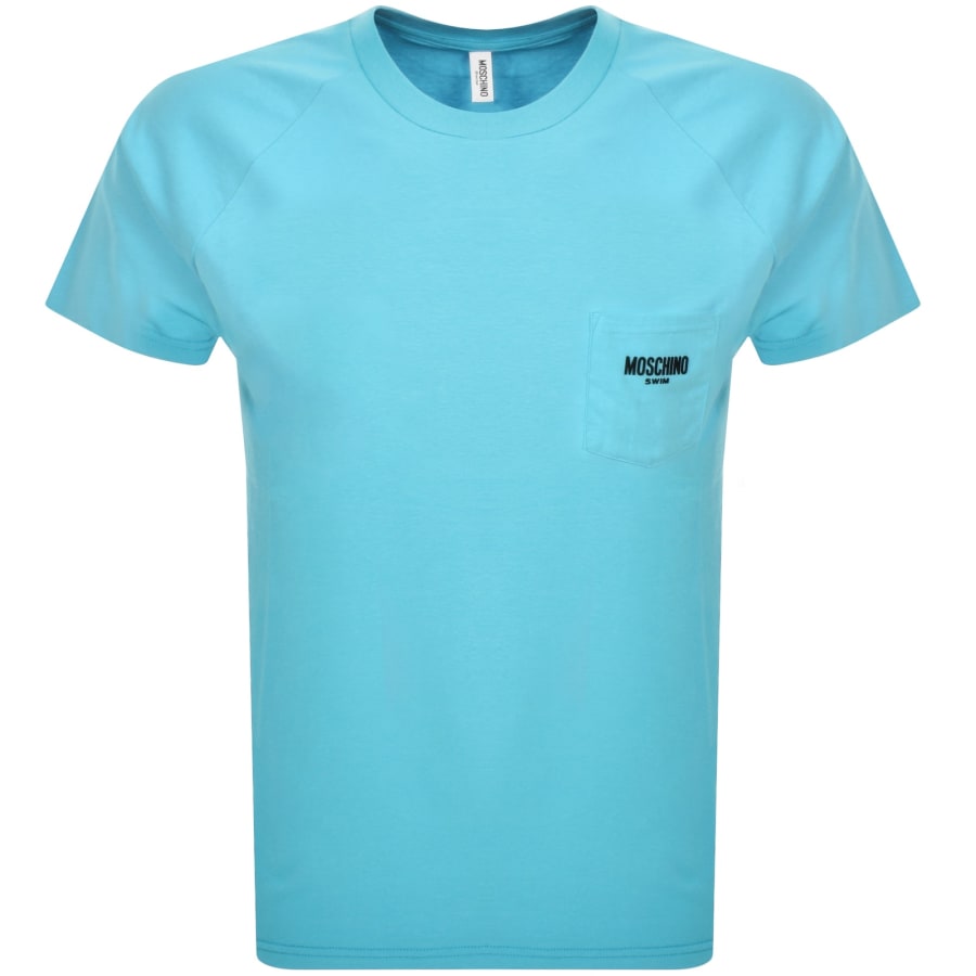 Image number 1 for Moschino Swim Logo T Shirt Blue