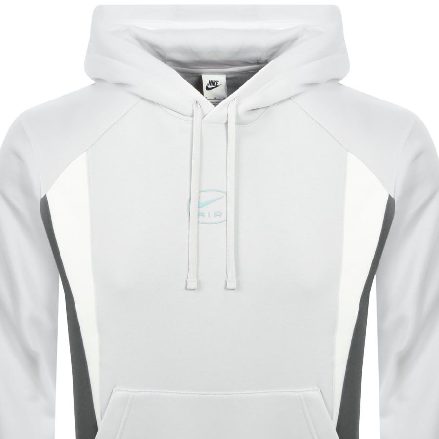 Image number 2 for Nike Air Swoosh Logo Pullover Hoodie Grey