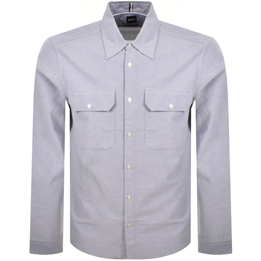 Image number 1 for BOSS H Liam Kenb Long Sleeved Shirt Blue