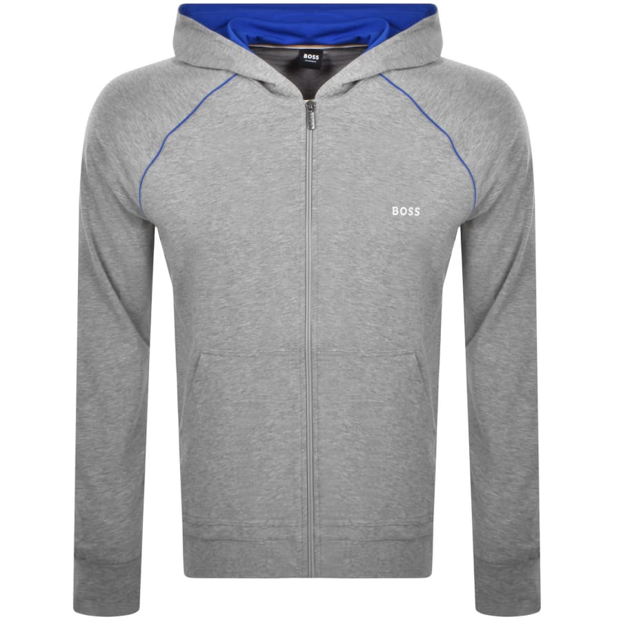 Image number 1 for BOSS Mix And Match Full Zip Hoodie Grey