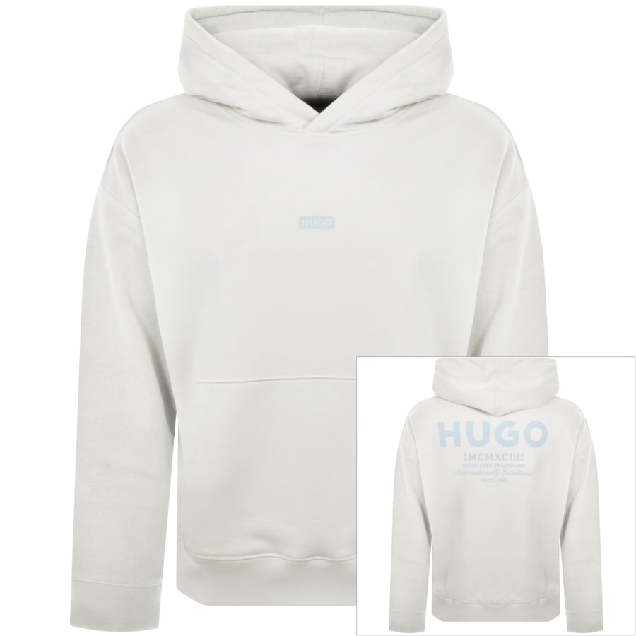 Image number 1 for HUGO Blue Nazardo Hoodie White