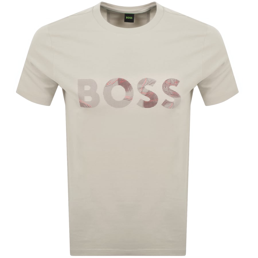 Image number 1 for BOSS Tee Logo Glamping T Shirt Beige